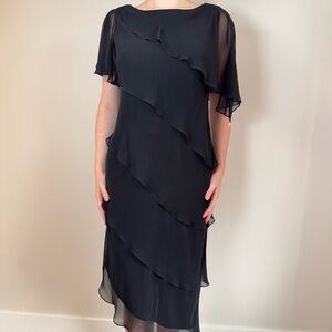 Elegant Black Layered Dress